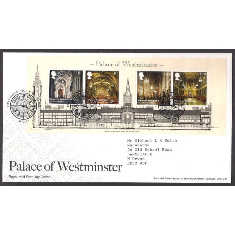 MS4410 2020 palace of westminster miniature sheet NO barcode UNMOUNTED MINT