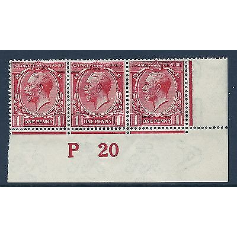 N16(14) 1d Scarlet Vermilion Royal Cypher Control P 20 imperf MOUNTED MINT