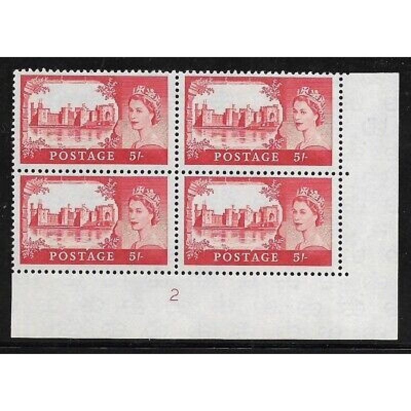 5 - Bradbury Wilkinson Castles - Cylinder 2 MOUNTED MINT