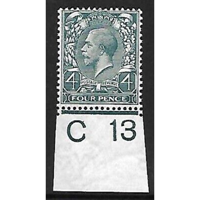 N23(4) 4d Slate Green Royal Cypher Control C13 Imperf UNMOUNTED MINT