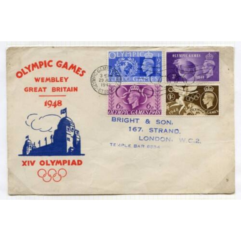 1948 Olympic Games Wembley Illustrated Cover