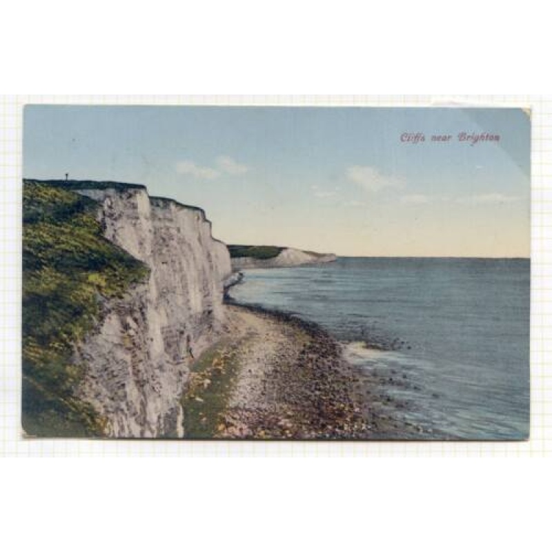 Cliffs Over Brighton Postcard to Dulwich Empire Exhibition 1924 Cancel