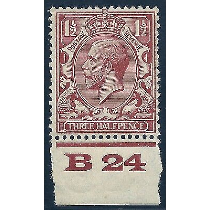 1d Pale Red Brown Block Cypher Spec N35-3 Control B24 imperf MOUNTED MINT