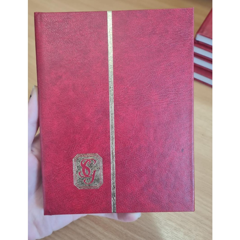 Stanley gibbons red mini pocket stock album new with 5 slot pages