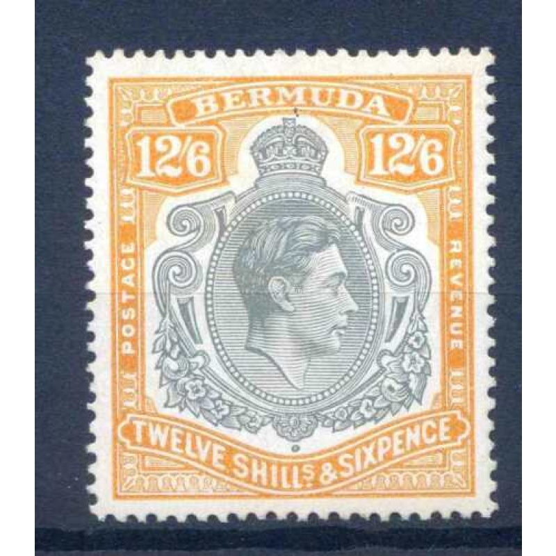 Bermuda 12 6 Grey and Pale Orange SG120e Mounted Mint