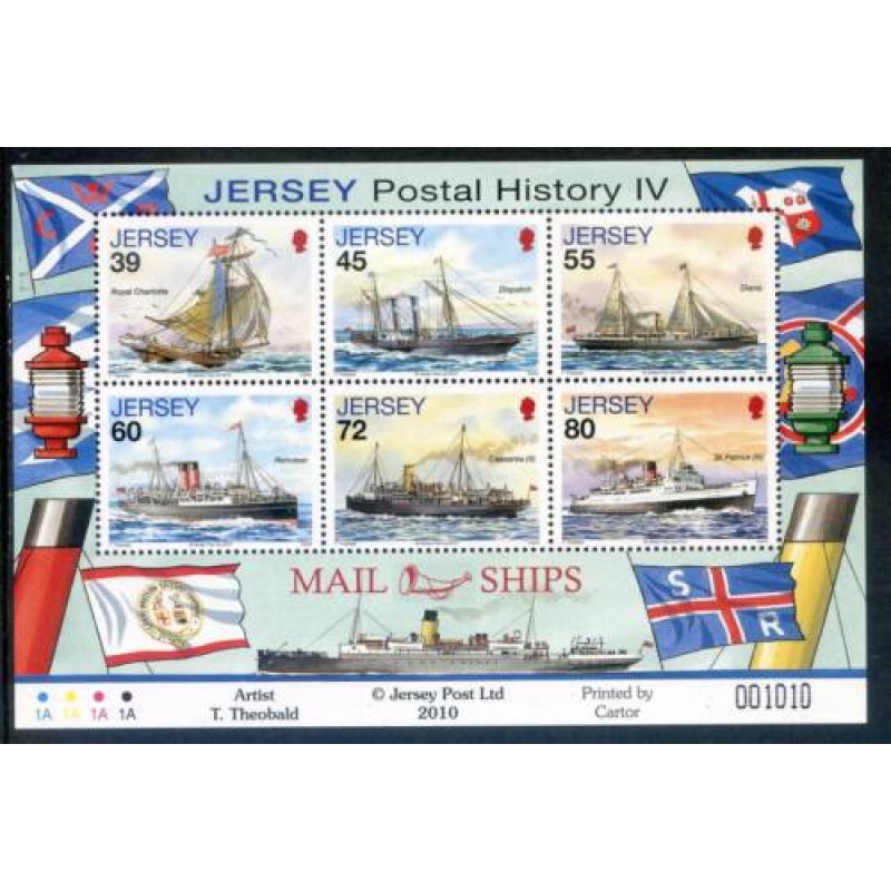 Jersey 2010 Mail Ships Set SG1503 1510 Unmounted Mint