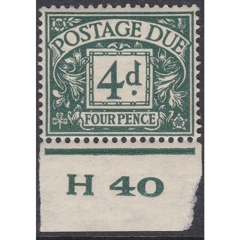 D31 4d George VI Postage due Control H40 Single Stamp UNMOUNTED MINT