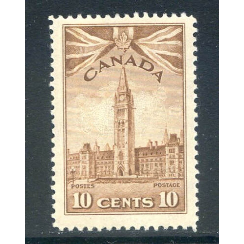 Canada 10c Brown SG383 Mounted Mint