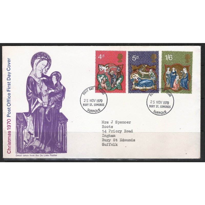 GB - First Day Cover - 1970 - Christmas