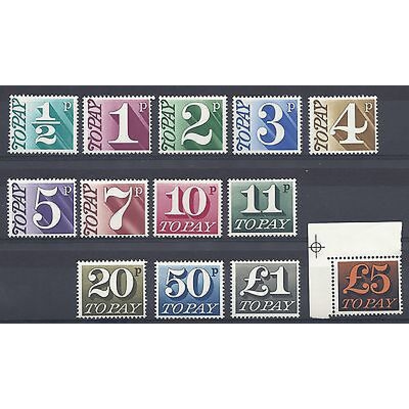 Sg D77 - D89 1970 Decimal Full set of Postage Dues UNMOUNTED MINT MNH