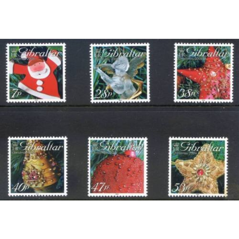 2004 Gibraltar Christmas Set SG1107 1112 Unmounted Mint