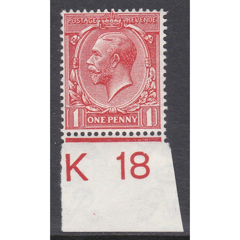 N16(5) 1d Brick Red Royal Cypher Control K18 imperf wmk type III UNMOUNTED MINT