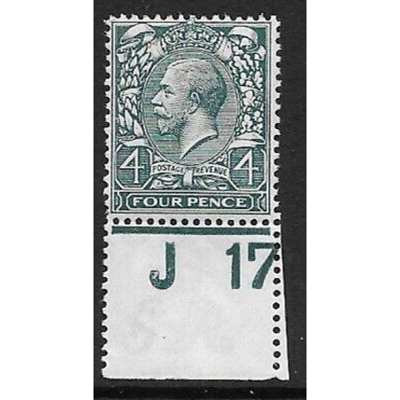 N23(4) 4d Slate Green Royal Cypher control J17 perf single UNMOUNTED MINT