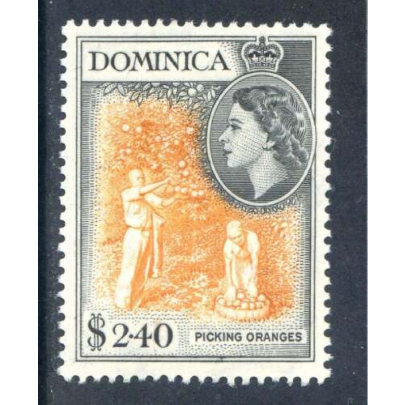 Dominica .40 Yellow-Orange  Black SG158 Mounted Mint