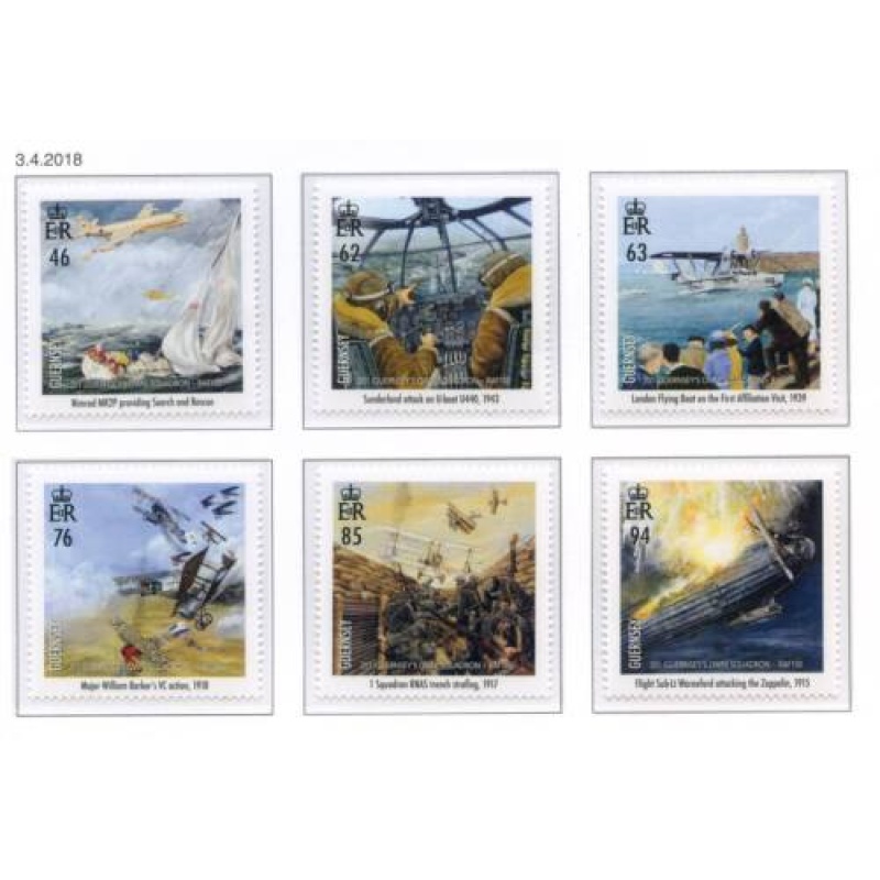 Guernsey 2018 RAF Set SG1719 1724 Unmounted Mint