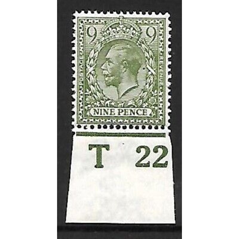 N30(3) 9d Deep Olive Green Royal Cypher Control T22 Imperf UNMOUNTED MINT