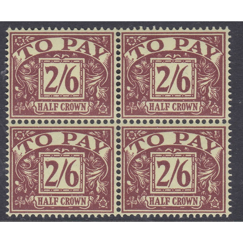 Sg D65wi 2 6 QE II Multi Crowns Postage Due Wmk Inverted blck 4 UNMOUNTED MINT