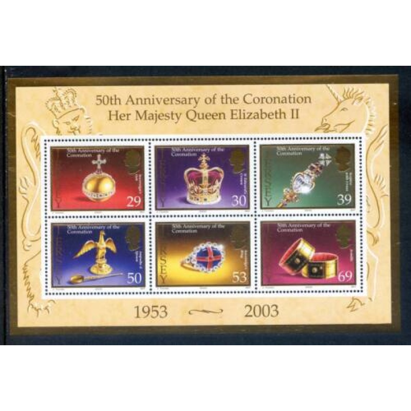 Jersey 2003 Coronation set SG1099 1104 Unmounted mint