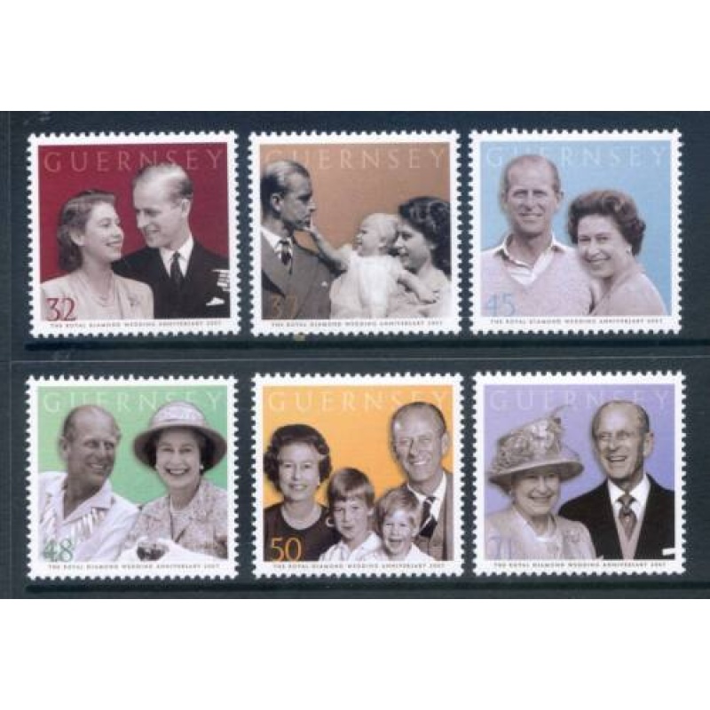 Guernsey 2007 Diamond Wedding set SG1174 1178 Unmounted mint