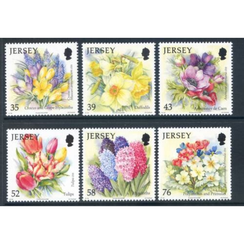 Jersey 2009 Seasonal Flowers Set SG1427 1432 Set Unmounted mint