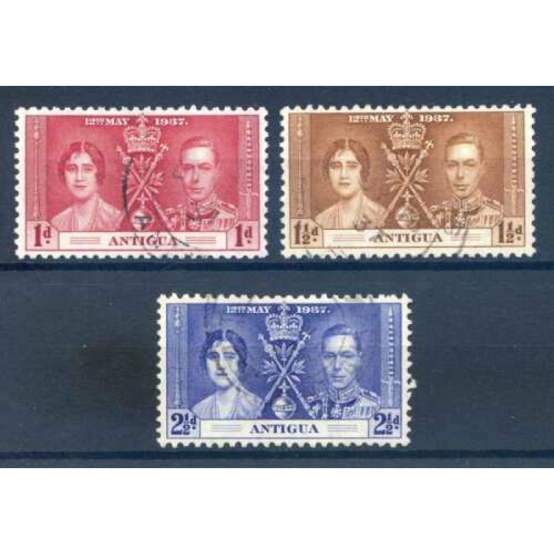 Antigua 1937 Coronation set SG95 97 Fine Used