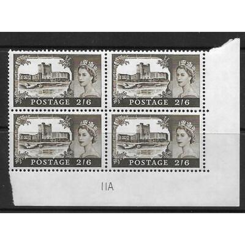 Sg759 No WMark Bradbury Wilkinson Castles 2 6 Cyl Block 11A UNMOUNTED MINT MNH