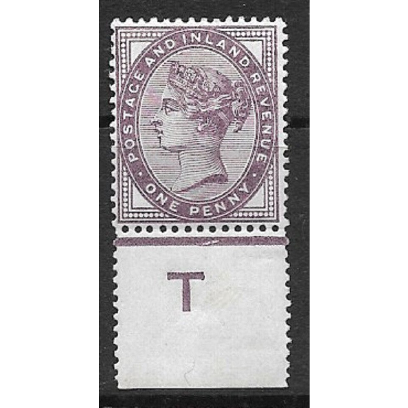 Sg 172 1d lilac control T perf Single MOUNTED MINT