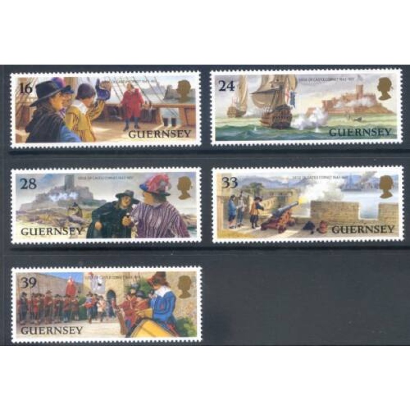 Guernsey 1993 Siege of Castle Cornet set SG611 615 Unmounted mint