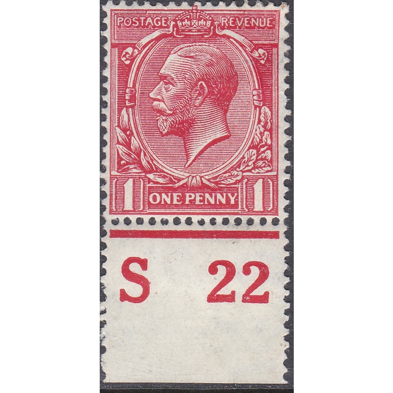 N16(11) 1d Carmine Red Royal Cypher Control S22 perf type 2A Wmk type III M M