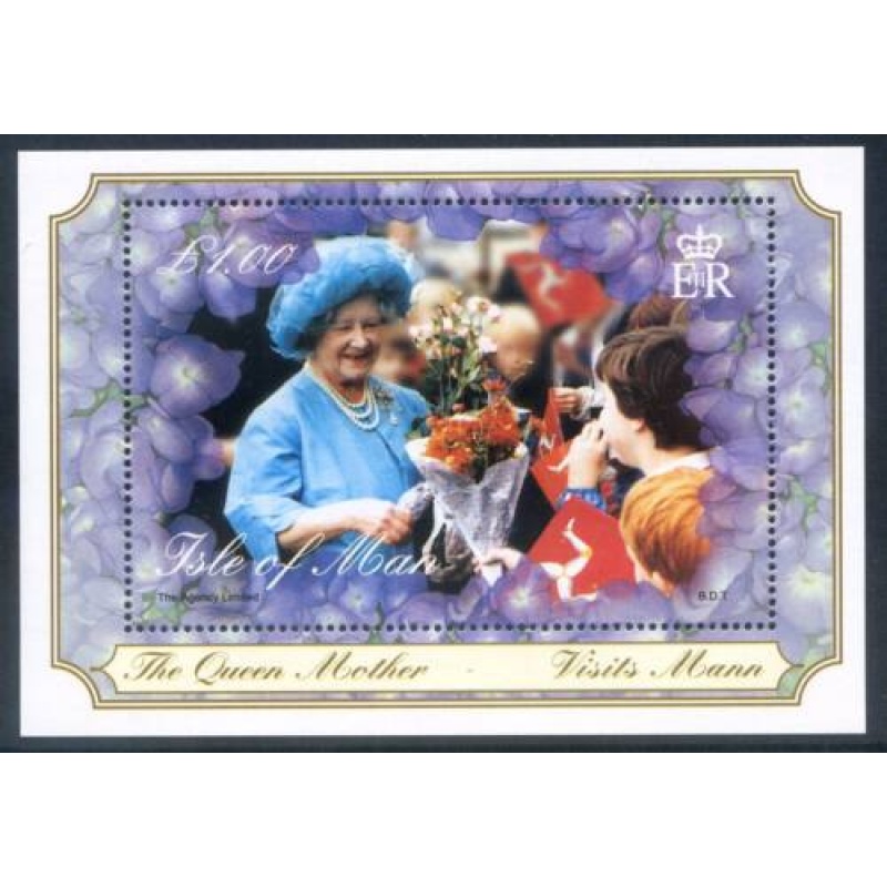 Isle of Man Queen Mother Mini Sheet SGMS881 Unmounted Mint