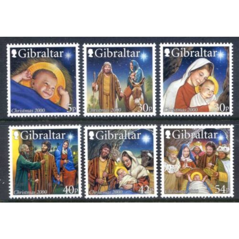 2000 Gibraltar Christmas Set SG950 955 Unmounted Mint