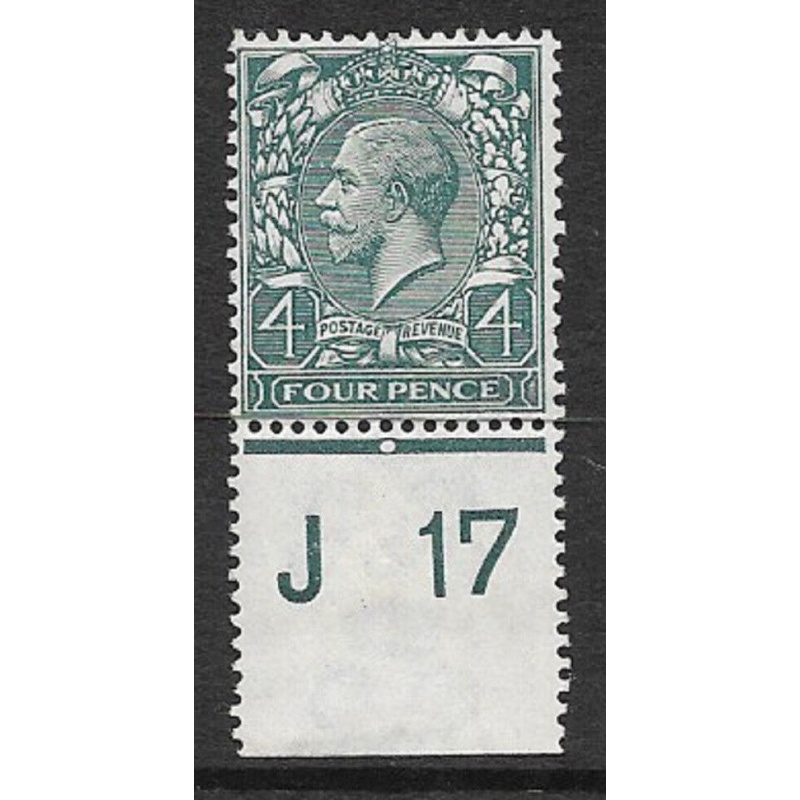 N23(3) 4d Deep Grey Green Royal Cypher control J17 perf MOUNTED MINT in margin