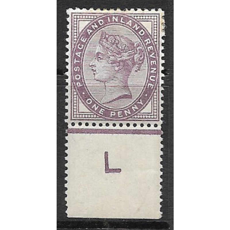 1d lilac control L perf single MOUNTED MINT