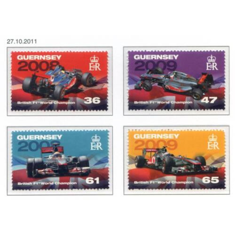 Guernsey 2011 Formula 1 Set SG1401 1404 Unmounted Mint