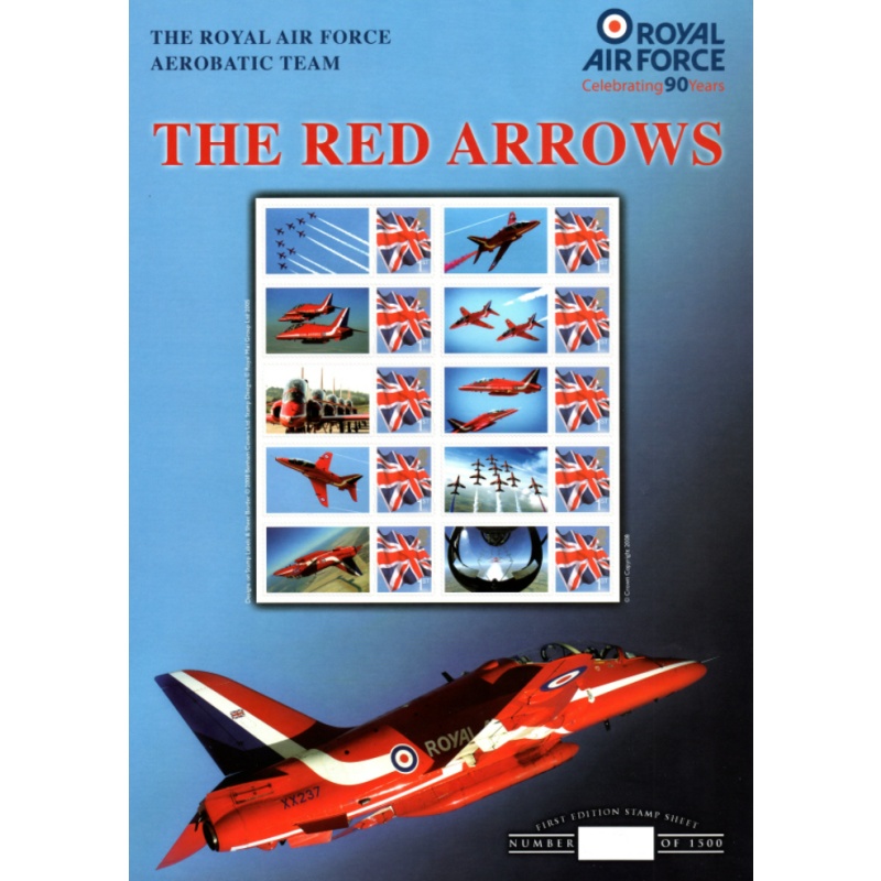 BC-174 GB 2008 Red Arrows no. 786  Smiler sheet UNMOUNTED MINT