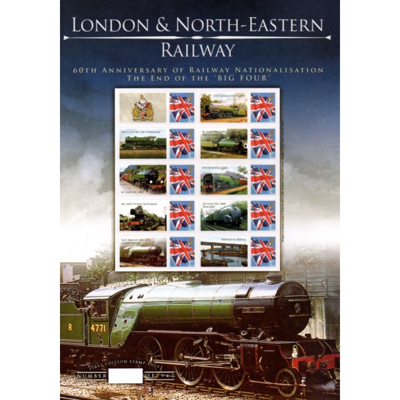 BC-113 GB 2007 London  north eastern no. 378  Smiler sheet UNMOUNTED MINT