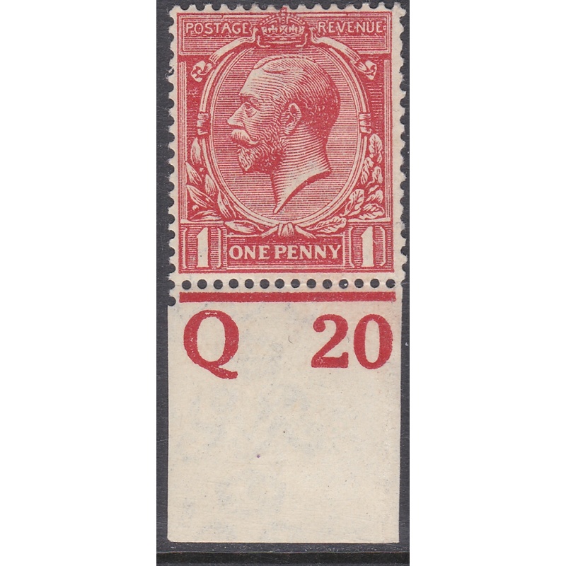 N16(5)var 1d Brick Red Royal Cypher Control Q20 imperf 2 wmk type III M M