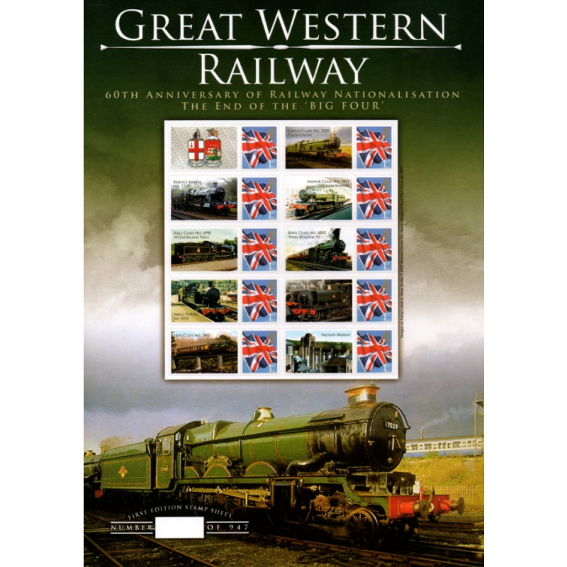 BC-111 GB 2007 Great Western no. 378  Smiler sheet UNMOUNTED MINT