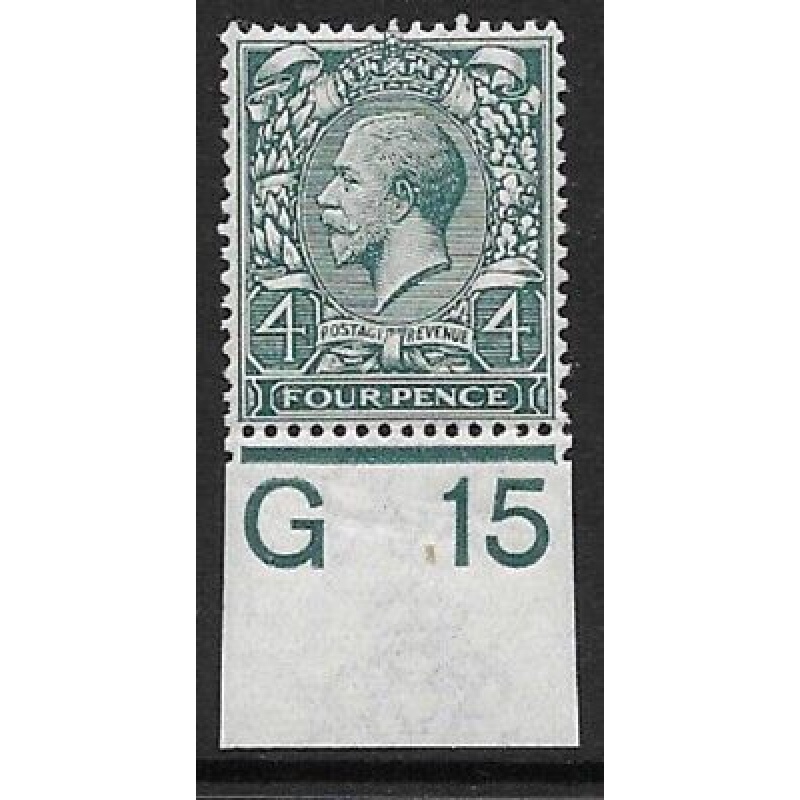 N23(1) 4d Grey Green Royal Cypher control G15 Imperf UNMOUNTED MINT