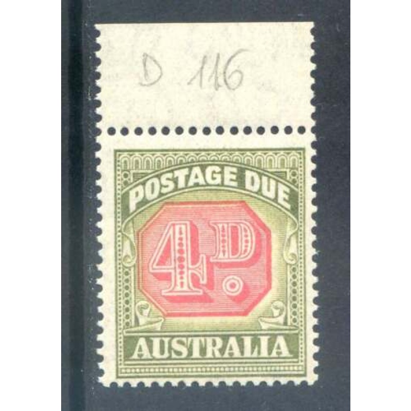 Australia 4d Carmine  Green SGD116 Unmounted Mint Postage Due