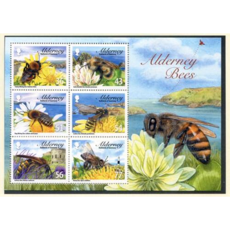 Alderney 2009 Bees Mini Sheet SGMSA362 Unmounted Mint