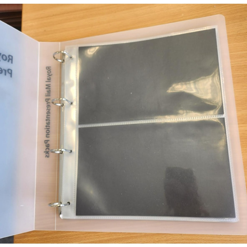 Royal Mail presentation packs clear 4 ring binder with 6 pages included