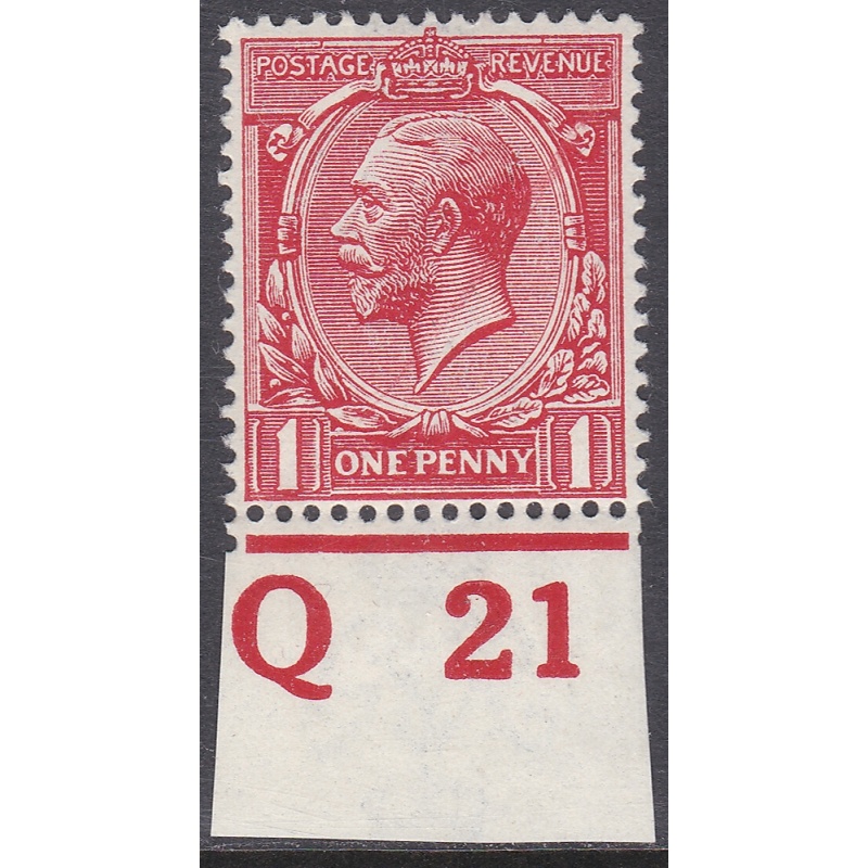 N16(12) 1d Bright Carmine Red Royal Cypher Control Q21 Imperf 2 Wmk type III M M