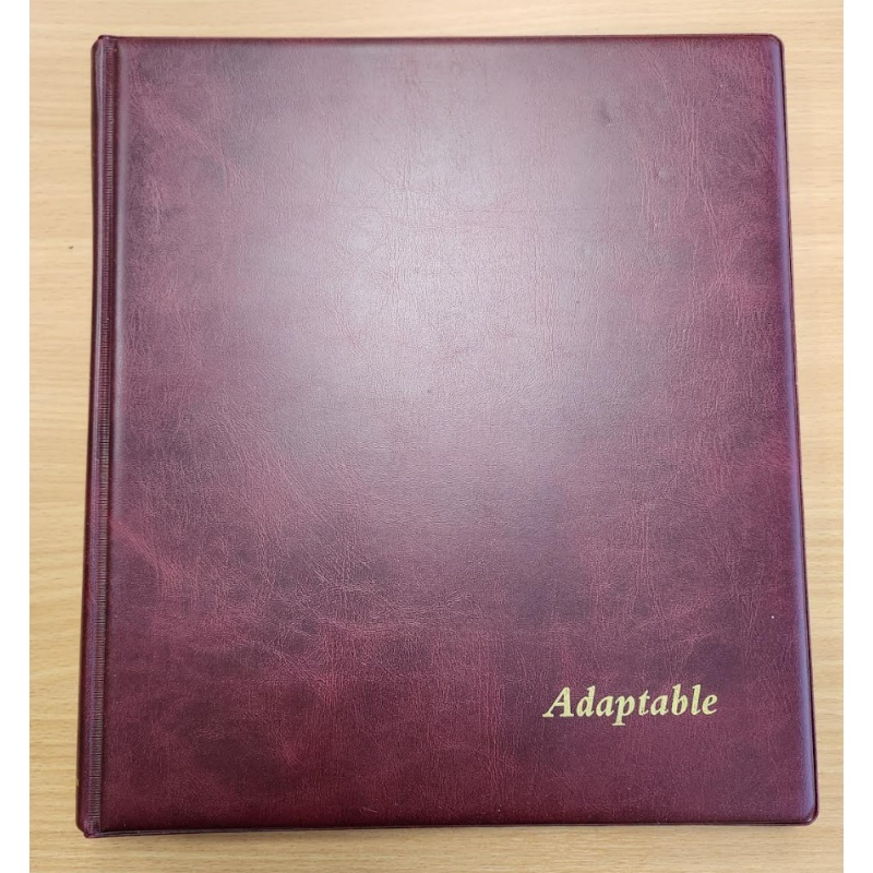 Red Adaptable Barrington 22 ring album binder for booklets includes 19 pages