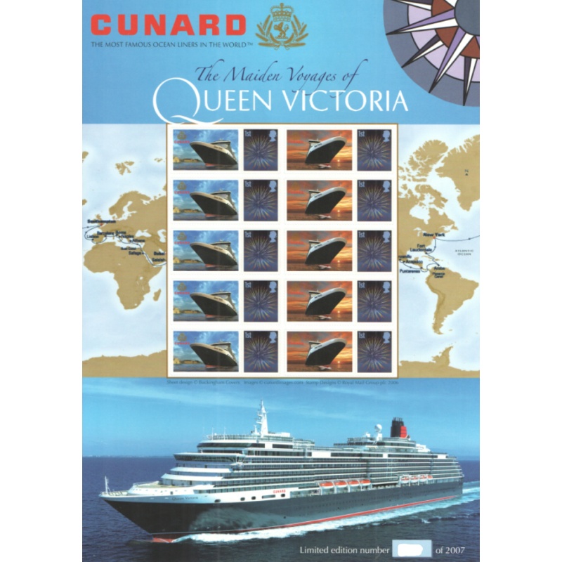 BC-127 2008 Cunard Queen Victoria Voyages no. 669 smiler Sheet  UNMOUNTED MINT