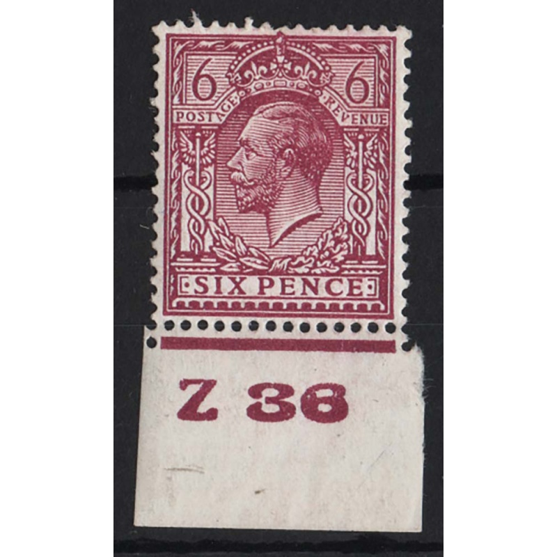 GB 1924 6d chalky sg426 Z36 control single fine mint cat £20