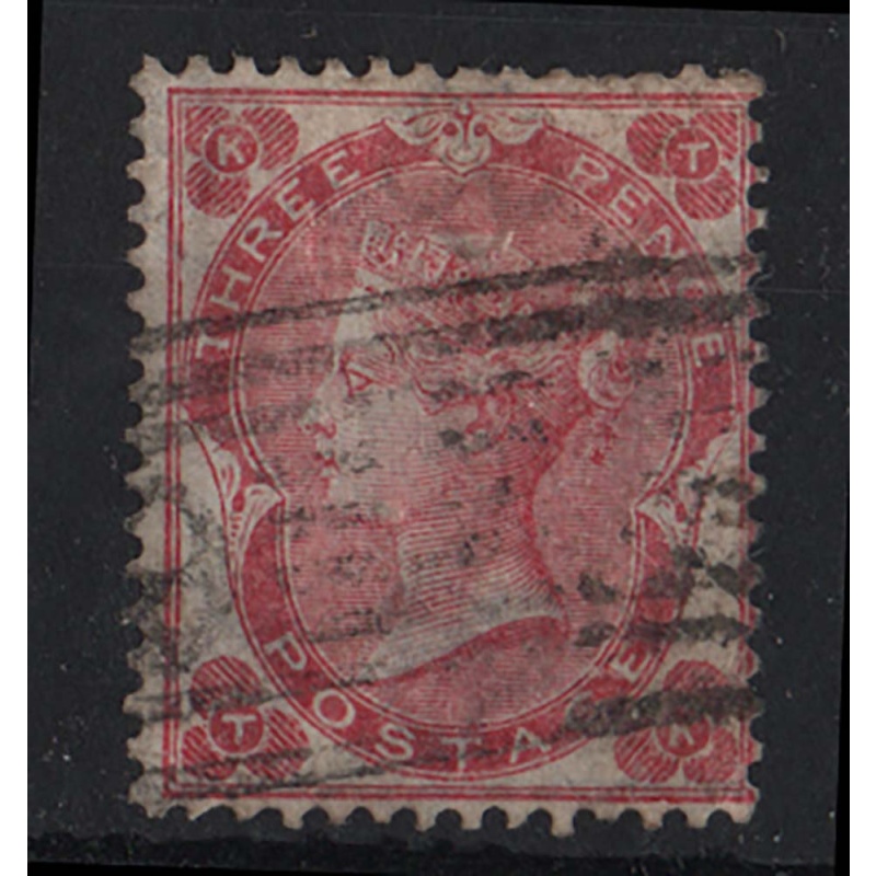 GB 1862 3d deep carmine-rose sg75 some short perfs at top otherwise very fine