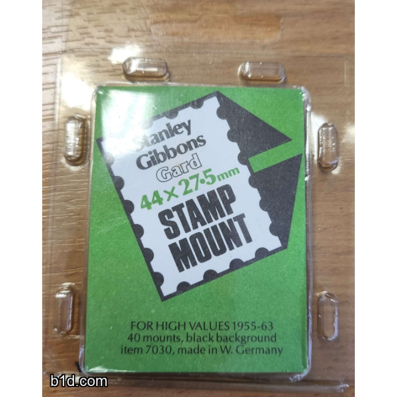 Stanley gibbons gard 25 44x27.5mm mounts BLACK sealed pack