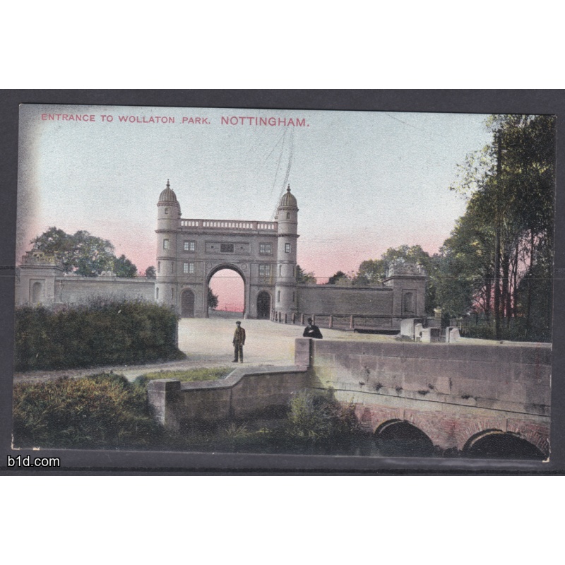 Entrance to Wollaton Park Nottingham Postcard Unused