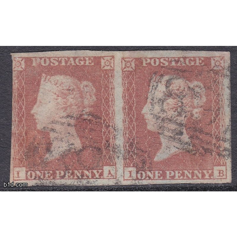 Sg8 1d Red-Brown plate 94 pair 1A-1B Used